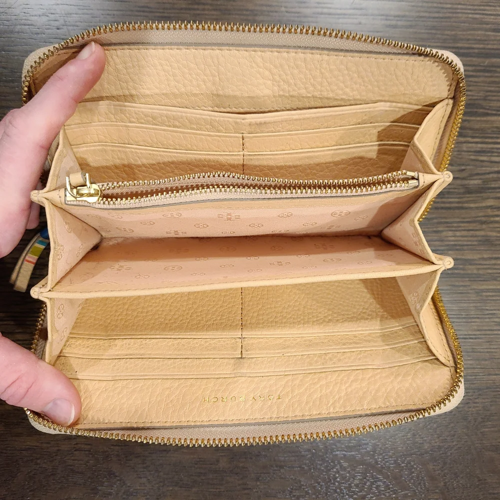 Tory Burch Zip Rainbow Striped Wallet - Picture 4 of 4